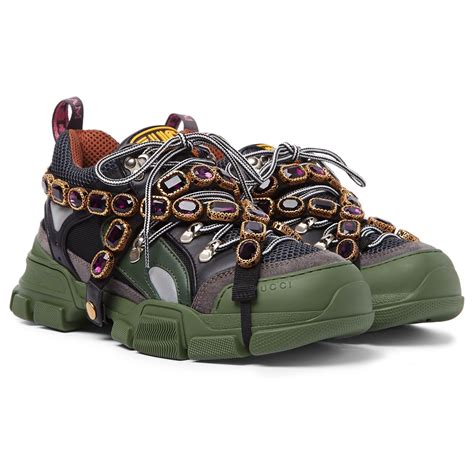 Gucci flashtrek Sega green shoes